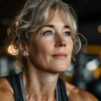 Літня пара займається фітнесом