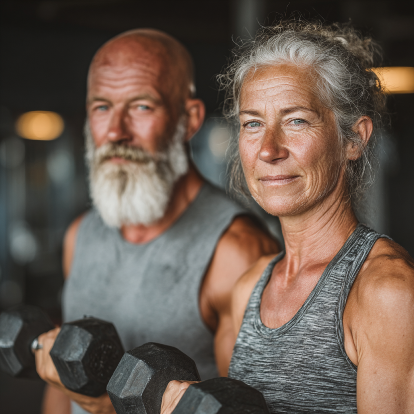 Активні літні люди займаються спортом